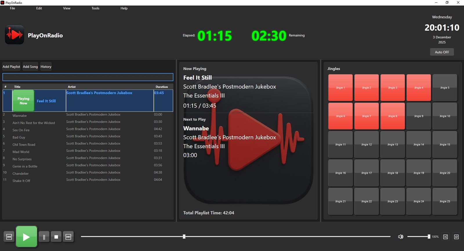 PlayOnRadio Application